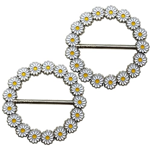 WOFASHPURET 2er Set Damen Seidenschal Ringe Modische Schal Clips Mit Blumen Design Vielseitige Schal Schnallen Für Sicheres Tragen Von Schals Und Tüchern Ideal Für Jeden Anlass WOFASHPURET 2er Set Damen Seidenschal Ringe Modische Schal Clips Mit Blumen Design Vielseitige Schal Schnallen Für Sicheres Tragen Von Schals Und Tüchern Ideal Für Jeden Anlass von WOFASHPURET