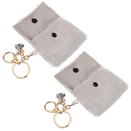 WOFASHPURET 2stücke Mini Schlüsselanhänger Münzbeutel Pack Farbenfrohe Schlüsselanhänger Mit Clip Praktische Münzaufbewahrung Für Taschen Rucksäcke Und Autoschlüssel Langlebig Und von WOFASHPURET