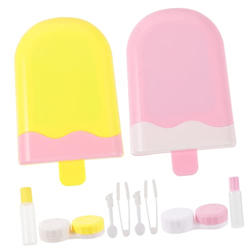 WOFASHPURET 2sätze Kontaktlinsenbox Aus Tragbare Linsenbox Linsenbehälter Für Damen Reise-kontaktlinsenbox Linsen-aufbewahrungsbox Kontaktlinsenhalter Organizer Für Augenlinsen von WOFASHPURET