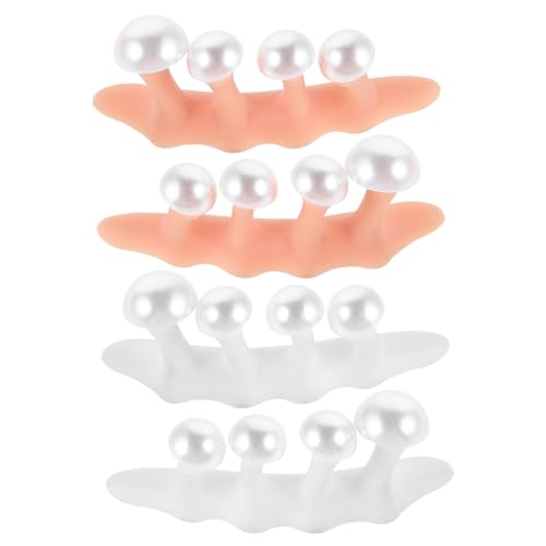 WOFASHPURET 2sätze Zehentrenner Aus Silikon Mit Perlendekor Zehennagel-abstandshalter Für Pediküre Nagelkunst-tool Für Männer Frauen Und Verhindert Verschmieren Und Überlappen von WOFASHPURET