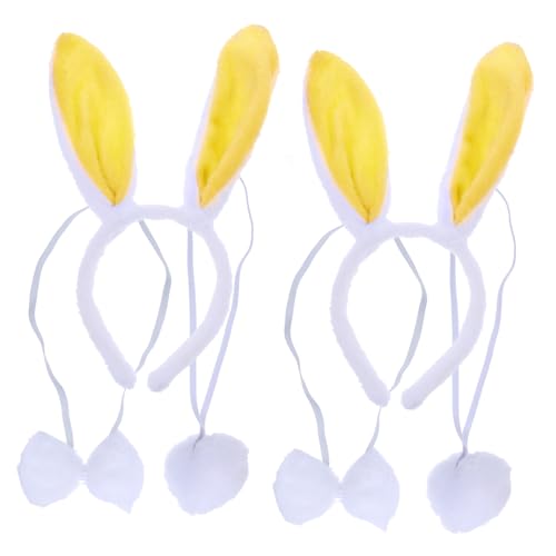 WOFASHPURET 2satz Kaninchen Ohr Stirnband Plüsch Mit Fliege Und Für Tier Cosplay Haarreif Kopfbedeckung Für Auftritte Und Maskenbälle WOFASHPURET 2satz Kaninchen Ohr Stirnband Plüsch Mit Fliege Und Für Tier Cosplay Haarreif Kopfbedeckung Für Auftritte Und Maskenbälle von WOFASHPURET