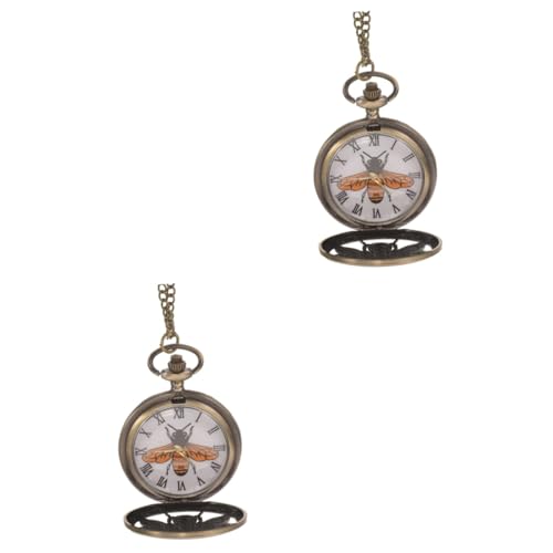 WOFASHPURET 2St alte Taschenuhr taschenuhren für quarzuhr Uhrengehäuse für Herren Halskette mit Uhrenanhänger Herren Taschenuhr Anschauen schmücken Melisse Schmuck Mann von WOFASHPURET