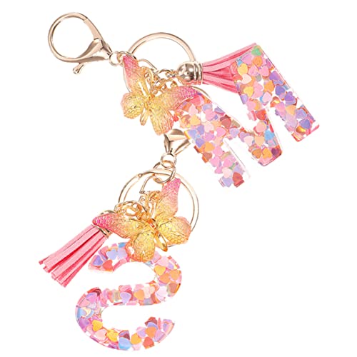 WOFASHPURET Schlüsselanhänger-Set Alphabet-Auto-schlüsselanhänger Initialen-Charm Für Frauen Schlüsselanhänger Für Zuhause von WOFASHPURET