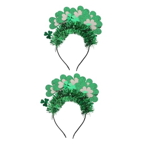 WOFASHPURET 2st Kopfbedeckung Für Damen Urlaubsstirnband Lametta-stirnband Lametta-haarband St. Patricks Day Kopfbedeckung Haarschmuck Für Frauen Erwachsener Latte-streifen Grüßen Fräulein von WOFASHPURET