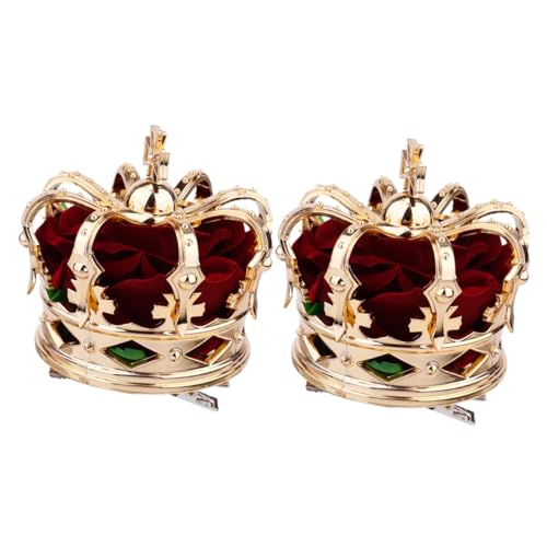 WOFASHPURET 2stücke Königliche Mittelalterliche Krone Mädchenkronen-haarspange Mädchen-haarspange Mädchenkronen-haarnadel Mädchen-haarkrone Haar-accessoires von WOFASHPURET