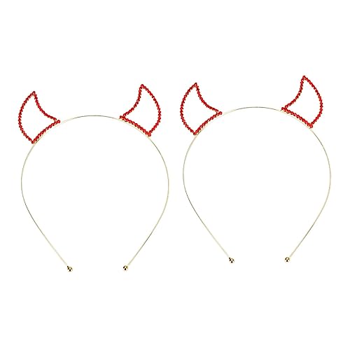 WOFASHPURET 2stücke Teufelshorn Haarreifen Cosplay Stirnbänder Für Halloween Partys Und Fotoshootings Geeignet Für Erwachsene von WOFASHPURET
