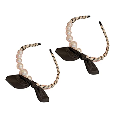 WOFASHPURET 2stücke Damen Haarreif Mit Perlenschmuck Und Süßem Hasenohr-design Haaraccessoire Für Mädchen Elegant Und Modisch Für Besondere Anlässe Oder Alltag von WOFASHPURET