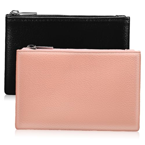 WOFASHPURET 2stücke Münztasche Mit Reißverschluss Kleine Geldbörse Aus Pu- Münzgeldbörse Für Damen Wechselgeldbörse Mit Münzfach Kleine Tasche Für Handtasche von WOFASHPURET