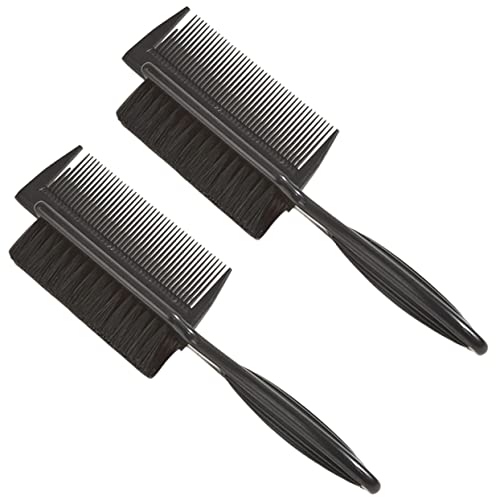 WOFASHPURET 2stücke Doppelseitiger Friseur-kamm Für Styling Und Haarpflege Reinigungsbürste Für Haarschnitt Und Bartpflege Für Männer Und Frauen Flexible Nylonborsten von WOFASHPURET