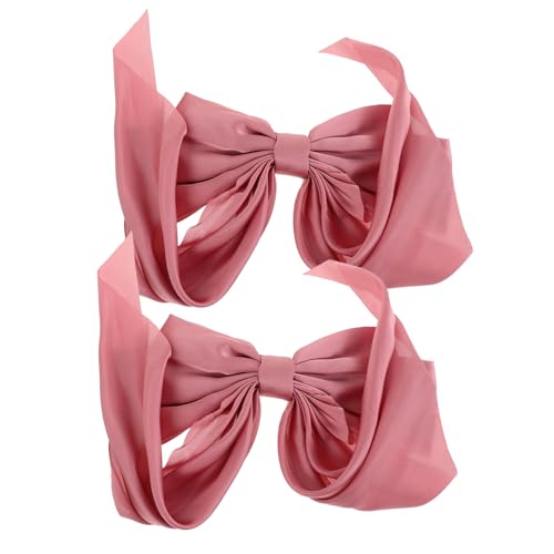 WOFASHPURET 2stücke Große Haarschleifen Rosa Schleifen Aus Band Haarspangen Mit Federmechanismus Für Junge Mädchen Kopfbedeckungen Für Mädchen Haarschmuck Für Anlässe von WOFASHPURET