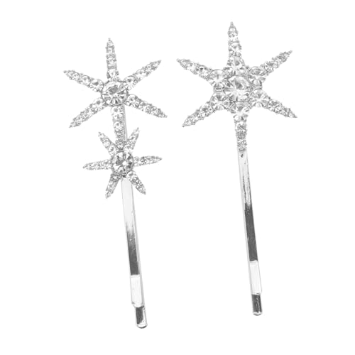 WOFASHPURET 2stücke Haarspange Mit Schmucksteinen Und Stern Glitzernde Haarspange Aus Legierung Für Frauen Haarnadel Als Kopfschmuck Und Haar Zubehör von WOFASHPURET