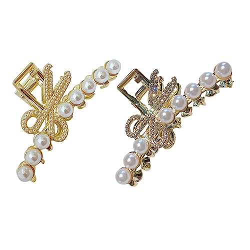 WOFASHPURET 2stücke Kreative Haarspangen Mit Imitationsperlen Für Damen Elegante Haarklammern Für Jeden Anlass Langlebig Und Stilvoll Für Besondere Anlässe Und Tägliches Styling von WOFASHPURET