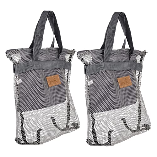 WOFASHPURET 2stücke Mesh Kulturtasche Für Strand Und Reise Badezimmer Mesh Duschtasche Dusch Organizer Praktische Aufbewahrungstasche Aus Nylon-netzmaterial von WOFASHPURET