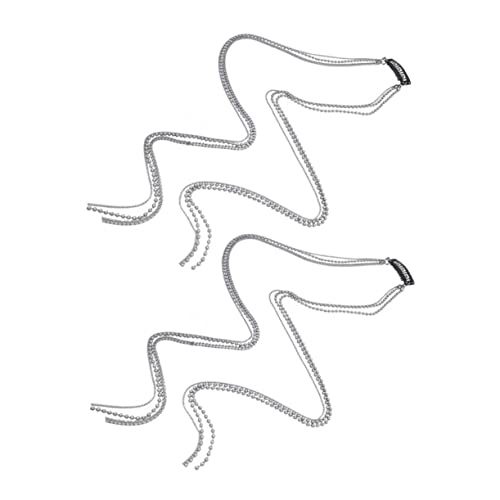 WOFASHPURET 2stücke Pferdeschwanz-kettenclips Aus Metalllegierung Leicht Und Langlebig Für Diverse Anlässe Geeignet Als Haarschmuck Für Frauen Und Mädchen von WOFASHPURET