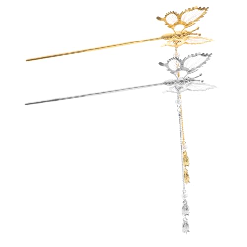 WOFASHPURET 2stücke Schmetterlings-haarstäbe Metall Quaste Haarstift Dekorative Haaraccessoires Für Damen WOFASHPURET 2stücke Schmetterlings-haarstäbe Metall Quaste Haarstift Dekorative Haaraccessoires Für Damen von WOFASHPURET