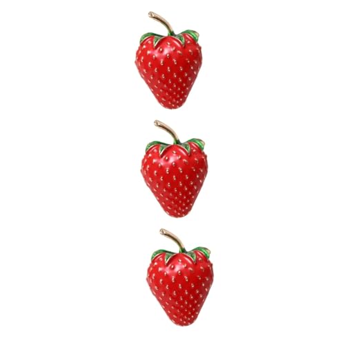 WOFASHPURET 3stücke Erdbeer Brosche Dekorative Corsage Für Junge Mädchen Und Mädchen Kleider Bruststift Schal Clip Modisches Accessoire Für Kleidung Und Taschen von WOFASHPURET