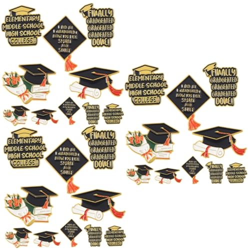 WOFASHPURET 3 Sätze Bachelor-cap-brosche Stifte Grad Hutstift Klein Stolz-pin Broschennadel Abschlussnadel Brosche Accessoires Für Abschlussfeiern Legierung 10 Stück * 3 von WOFASHPURET