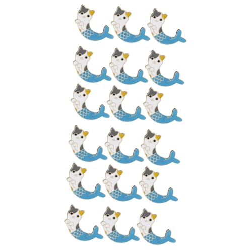 WOFASHPURET 18stücke Teiliges Katzen-mermaid Broschen Für Damen Cartoon-anstecker Für Pullover Und Mäntel Goldene Tier-accessoires Für Mädchen Und Frauen von WOFASHPURET