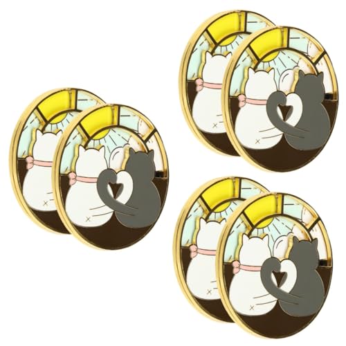 WOFASHPURET 3 Sätze Katzenbrosche Boutonniere Pins Tierbrosche Anstecknadel Kleidung Brosche Anstecknadel Dekorative Brosche Clip Pin Für Rucksäcke Schal Brosche Clip Rucksack Pin 2 Stücke * 3 von WOFASHPURET