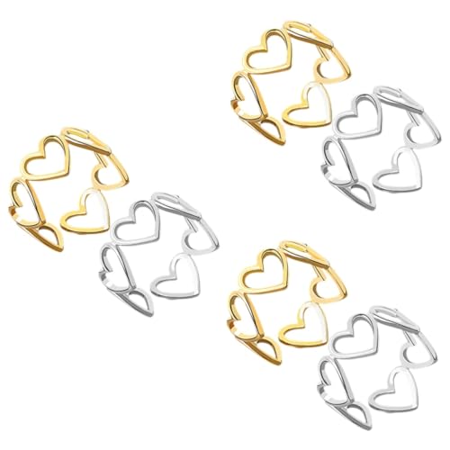 WOFASHPURET 3 Sätze Offener Liebesring Für Damen Schlichtes Design Hohl Von Herz Zu Herz Vergoldet Temperament Zeigefingerring 2 Stück 1 Set Ringe Verlobungsgeschenke Für 2 Stück * 3 WOFASHPURET 3 Sätze Offener Liebesring Für Damen Schlichtes Design Hohl Von Herz Zu Herz Vergoldet Temperament Zeigefingerring 2 Stück 1 Set Ringe Verlobungsgeschenke Für 2 Stück * 3 von WOFASHPURET