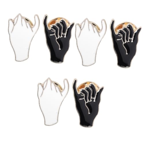 WOFASHPURET 3 Sätze Palm Corsage Brosche Slico Trachtenbrosche Hochzeitsgeschenk Brosche Party-accessoire Stifte Katze-emaille-pin Rucksack-abzeichen Revers Brosche Legierung Weiß 2 Stück * 3 von WOFASHPURET