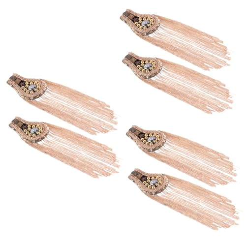 WOFASHPURET 3 Sätze Schuhe Und Hüte All Match Mode Brosche Kleiner Anzug Quaste Epauletten Fransen Quaste Schulterbrett Epauletten Zubehör Quasten Legierung Golden 2 STÜCKE * 3 von WOFASHPURET
