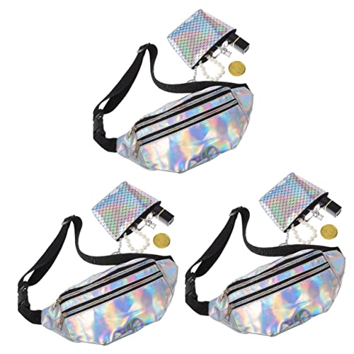 WOFASHPURET 3 Sätze Taillenbeutel + Fischskala -münzbrieftasche Taillengürtel Frauen Gürteltaschen Für Damen Gürteltasche Damen Bauchtasche Für Damen Gürteltasche Für Mädchen Pu-Leder von WOFASHPURET
