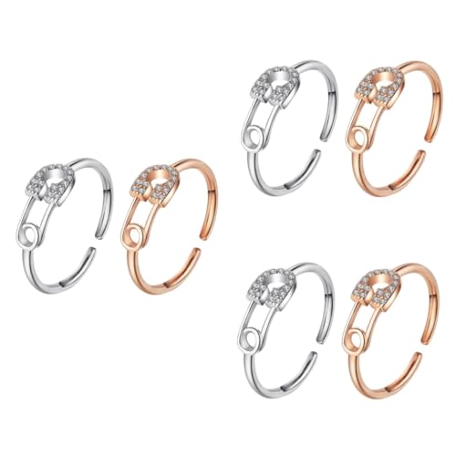 WOFASHPURET 3 Sätze Verstellbarer Ring Trendig Für Damen Fingerring Knöcheldekoration Einfacher Knöchelring Öffnung Fingerring Knöcheldekor Ring Fingerschmuck 2 Stücke * 3 von WOFASHPURET