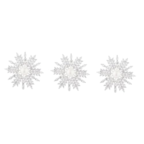 WOFASHPURET 3 Stck. Korsage Strass-brosche Schal Kleid Brosche Bling Broschen Dekorative Brustnadel Kleidung Schmuck Accessoire Kupferbrosche Brosche Schmuck Kleidungszubehör Silver Zirkon WOFASHPURET 3 Stck. Korsage Strass-brosche Schal Kleid Brosche Bling Broschen Dekorative Brustnadel Kleidung Schmuck Accessoire Kupferbrosche Brosche Schmuck Kleidungszubehör Silver Zirkon von WOFASHPURET