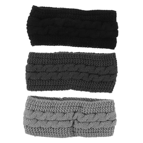 WOFASHPURET 3 Stk Stirnband Häkelturban elastischer Weicher Strick-Turban hijab kopftuch jersey headband حجاب Haargummi Herbst und Winter Ohrenschützer Haarschmuck Kopfbedeckung Fräulein Garn von WOFASHPURET