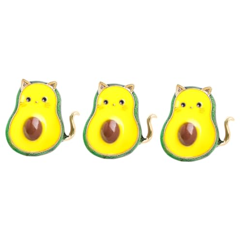 WOFASHPURET 3 Stück Avocado-brosche Weihnachtsdeko Kleidung Brosche Anstecknadel Mit Tiermotiv Frauen Brosche Pin-ästhetik Anstecknadel Für Rucksäcke Fruchtbrosche Rucksäcke Stift Legierung von WOFASHPURET