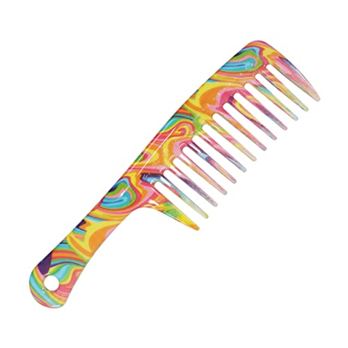 WOFASHPURET 3 Stück Breite Zahnkämme Für Haarstyling Friseurkämme Mit Geradem Griff in Gemischten Farben Für Nasses Und Dickes Haar Professionelle Haarsorge Für Damen Und Herren von WOFASHPURET