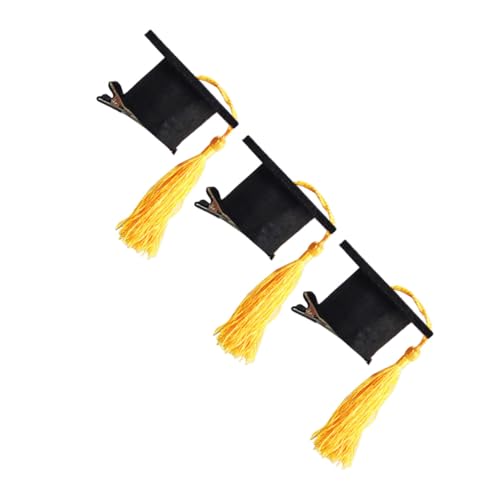 WOFASHPURET 3stücke Doktorhut Haarspangen Abschlussfeiern Bunter Haarschmuck Mit Quaste Für Erwachsene Und Junge Mädchen Dekoration Für Graduierungsveranstaltungen von WOFASHPURET