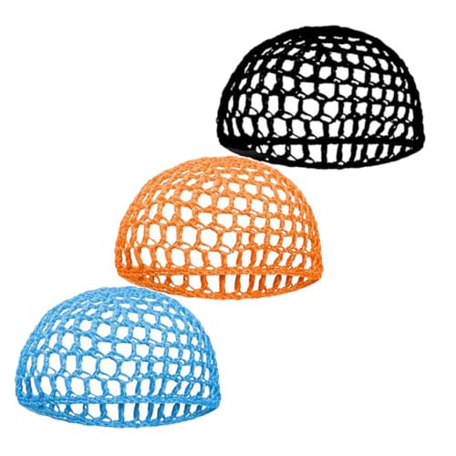 WOFASHPURET 3stücke Netz-haarnetz Für Schlaf Häkelmütze Wiederverwendbar Elastisch Bequemer Sitz Atmungsaktiv Für Frauen von WOFASHPURET