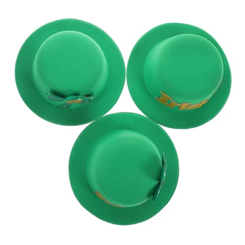 WOFASHPURET 3stücke Kleeblatt-haarspangen Mit Mini-hut Grüne Haarschmuck Für Mädchen Und Frauen Irish Festival Zubehör Für St Patricks Day-verkleidungen von WOFASHPURET