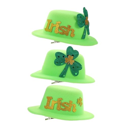 WOFASHPURET 3stücke Grüne Party-haarspangen Mit Glitzerblättern Irische Haarschmuck Damen Und Mädchen Festliche Haar-accessoires Für St Patricks Day Und Andere Anlässe von WOFASHPURET