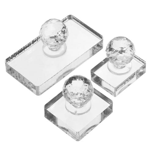 WOFASHPURET 3 Stück Lidschatten Stempelwerkzeug Tragbares Acryl Presswerkzeug für Selbstgemacht Make Up Lidschatten Presszubehör für Textmarker und Rouge von WOFASHPURET