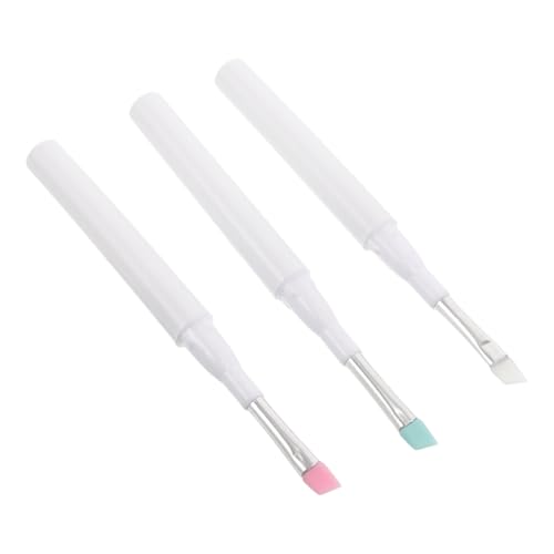 WOFASHPURET 3stücke Teiliger Silikonpinsel Für Augen Lidschatten- Mit Kappe Wimpernreinigungsbürste Make-up-tool Leicht Zu Reinigen Wiederverwendbar von WOFASHPURET