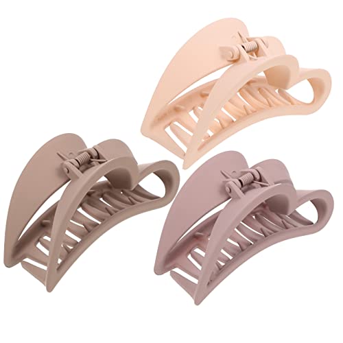 WOFASHPURET 3 Stück Teiliges Herzförmige Haarklammern Große Haarklammer Mattfarbene Greifer Für Dickes Haar Damen Haaraccessoire Für Alltag Party Hochzeit von WOFASHPURET