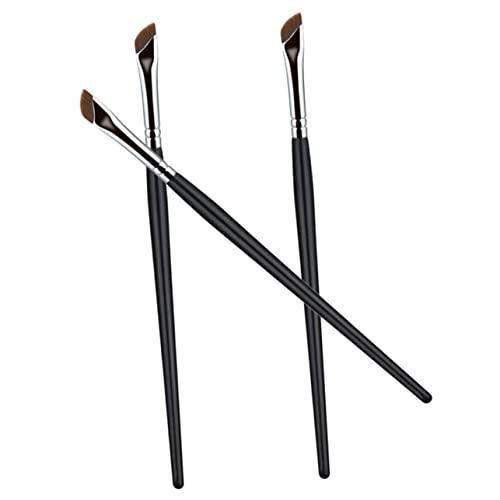 WOFASHPURET 3 Stück Teiliges Make Up Pinsel Flache Concealer und Lidschattenpinsel Präzisions Eyeliner Werkzeug für Augenbrauen und Make Up Anwendungen für Damen von WOFASHPURET