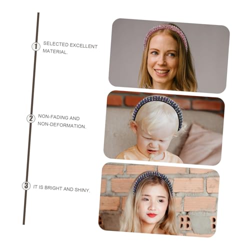 WOFASHPURET 3 Stück Teiliges Strass Haarband mit Breitem für Damen und Mädchen Modische Bequeme Haarschmuckreifen in Rot Khaki und Bunt Vielseitig für Alltag Party und Festliche Anlässe von WOFASHPURET