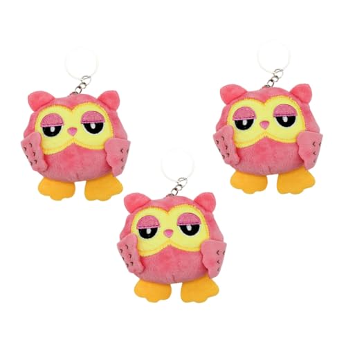 WOFASHPURET 3stücke Katzen-owl Schlüsselanhänger Lustige Und Niedliche Hängende Dekoration Für Gepäck Rucksäcke Oder Schlüssel Zufällige Farben Leicht Und Handlich von WOFASHPURET