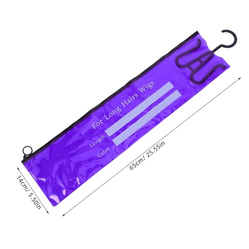 WOFASHPURET 3 Stücke Teiliges PVC Haarverlängerung Aufbewahrungsbeutel mit Haken Wasserdichte Staubdichte Perückentaschen Transparenter Platzsparender Organizer für Perücken und Haarteile von WOFASHPURET