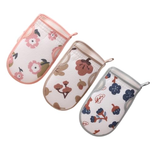 WOFASHPURET 3 Teiliges Badetuch Luffa Massage Duschhandschuh Körperwaschhandschuh Körperpeeling Handschuh Badeschwamm Puff Badeball Essentieller Schrubber Badehandschuh von WOFASHPURET