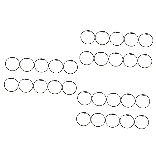 WOFASHPURET 30 STK Schlüsselanhänger Schlüsselkettenteile Kofferanhänger Auto schlüssel Halter Kabelanhänger Gepäckanhängerring Protect Schlüsselbund Schlüsselringe Wagen Komponente Drahtseil von WOFASHPURET
