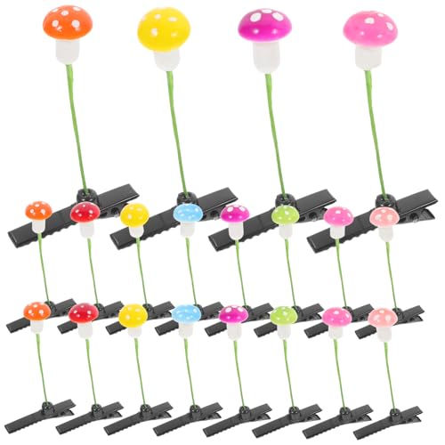 WOFASHPURET 30 Stück Pilz Haarnadel Bunt Rosa Haar Accessoires Für Kleine Mädchen Pilz Haarspangen Lockig Haar Accessoires Für Mädchen Ausgefallen Klein Cosplay Kunststoff Und von WOFASHPURET