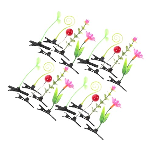 WOFASHPURET 30stücke Pflanzenclips Sprossenclips Haarclips Für Grüne Pflanzenhaarspangen Clips Für Mädchen Sprossenhaarclips von WOFASHPURET