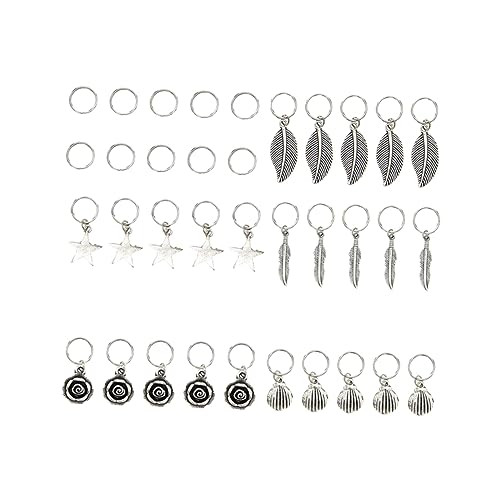 WOFASHPURET 35stücke Metall Haarmanschetten Runde Dreadlocks Muschelförmige Haarschlauch Zarte Haarschmuck von WOFASHPURET