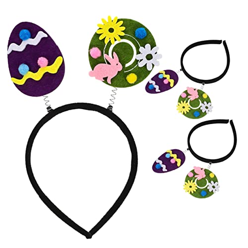 WOFASHPURET Haarschmuck Für Kinder 3St Eierschalen-Stirnband Osterstirnband für Mädchen Ostereier-Bopper Geschenk Tiara Make-up-Stirnbänder von WOFASHPURET