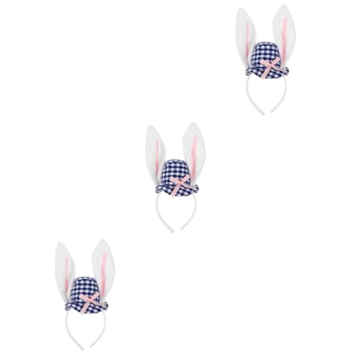 WOFASHPURET 3St -Stirnband Weißes Kaninchen-Kostüm-Stirnband Ostern-Stirnband haarreifen mit hasenohren haar spangen Haarschmuck für Mädchen Haarschmuck für Frauen Schüttgut Kopfbedeckung von WOFASHPURET